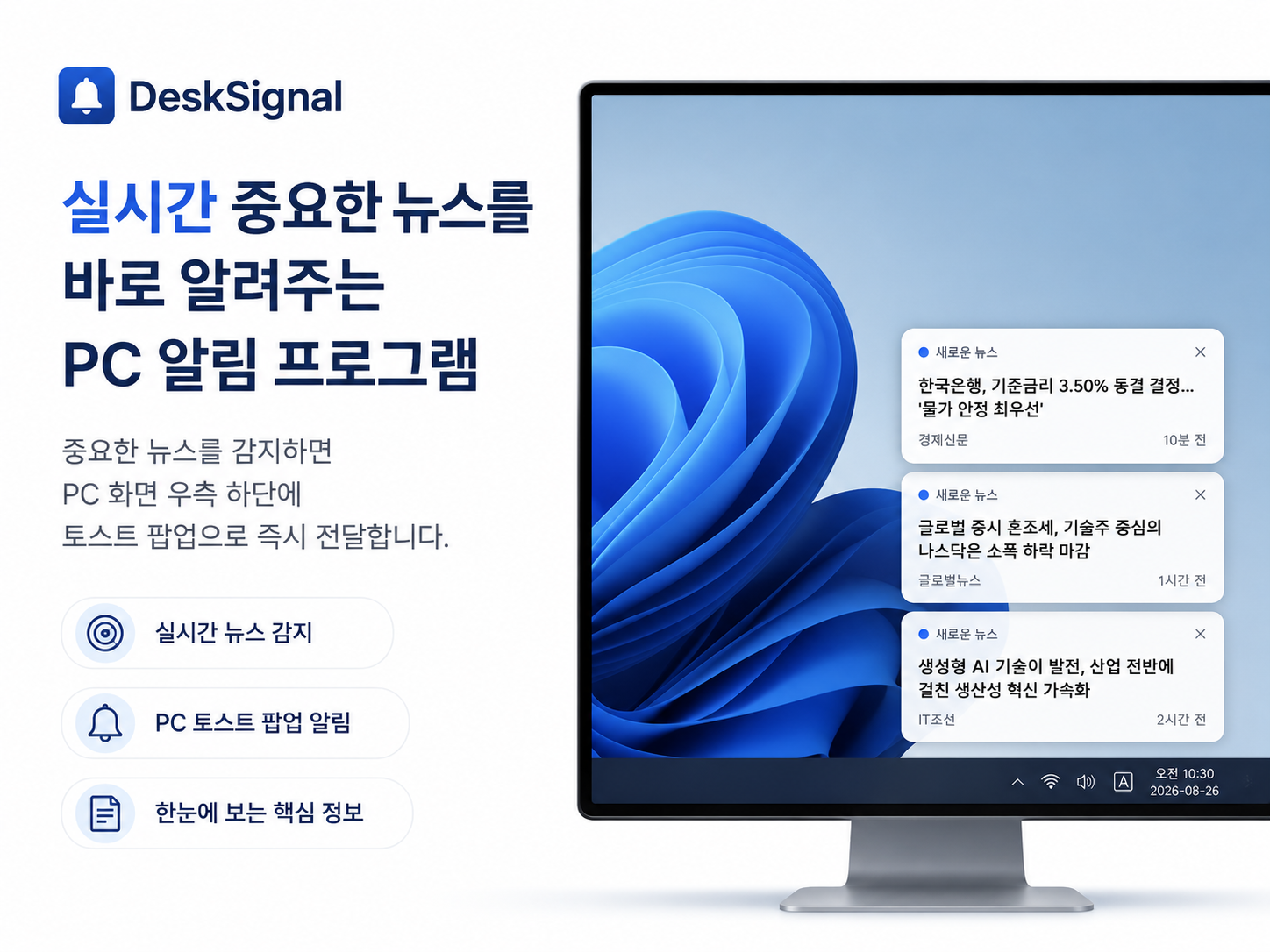 요일별 아이콘과 함께 news 소개 이미지
